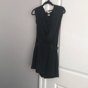 DVF black silk romper